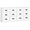 Buffet - Maison Exclusive - Lot 2 pièces - Blanc - Bois d'ingénierie