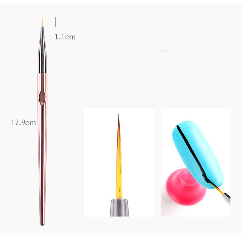 Nail Pen Painted Hook and Pull Line Brush Laser Non-Slip Pen Holder