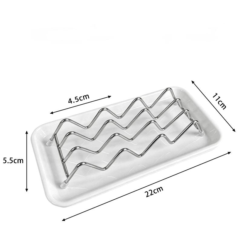 Stainless Steel Soap Rack Drainage Soap Tray Multifunctional Bathroom Storage Rack Draining Soap Case