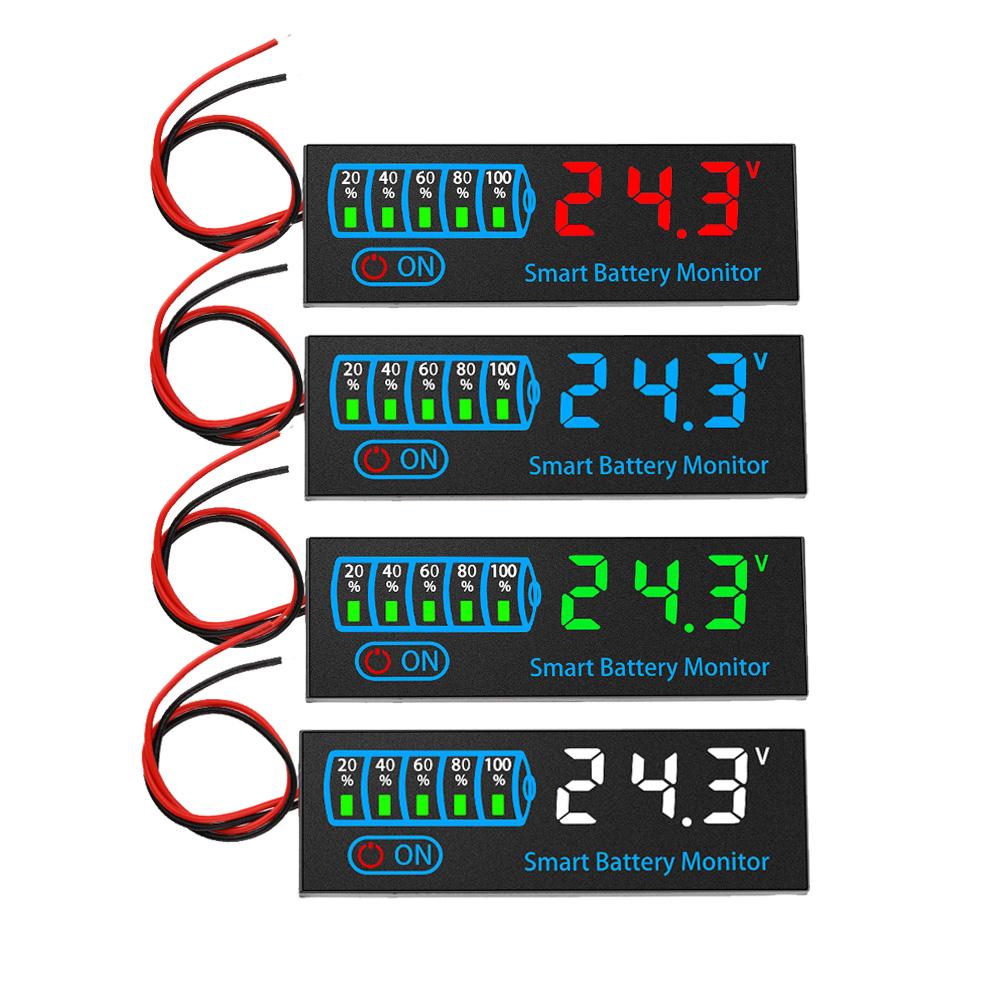 3S-12S 18650 Lithium Ion Lipid Lithium 7-55V Lead Acid Battery Power Indicator Module Tester LCD Display Instrument Module