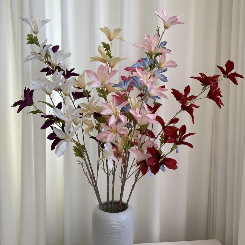 Silk Zephyr Realistic Lily Single Stem For Table Decoration Photography Prop