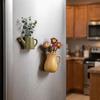 Decorative 3D Vase Fridge Magnets Pastoral Style Flower Arrangement Magnet  Dorm Room