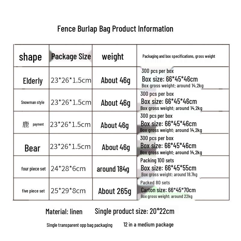 Christmas Eve Santa Gift Bag: Non-Woven Fabric Candy and Apple Small Gift Packaging