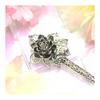 [Miaomyao] Antique Lotus Flower Hairpin - Black & Silver - Single Stick Hair Accessory for Kimono, Yukata, and Formal Updos
