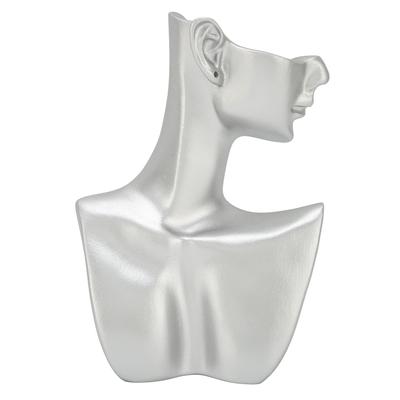 Jewelry Display Mannequin Resin Silver High Glossy Multifunctional Home Decor Earring Display Bust
