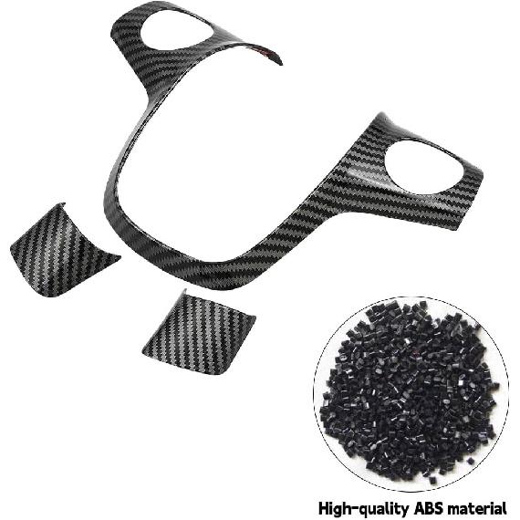 JSCARLIFE Steering Wheel Cover Trim for 2012-2014 F-ord Focus MK3 and 2013-2015 F-ord Kuga, Car Interior Accessories