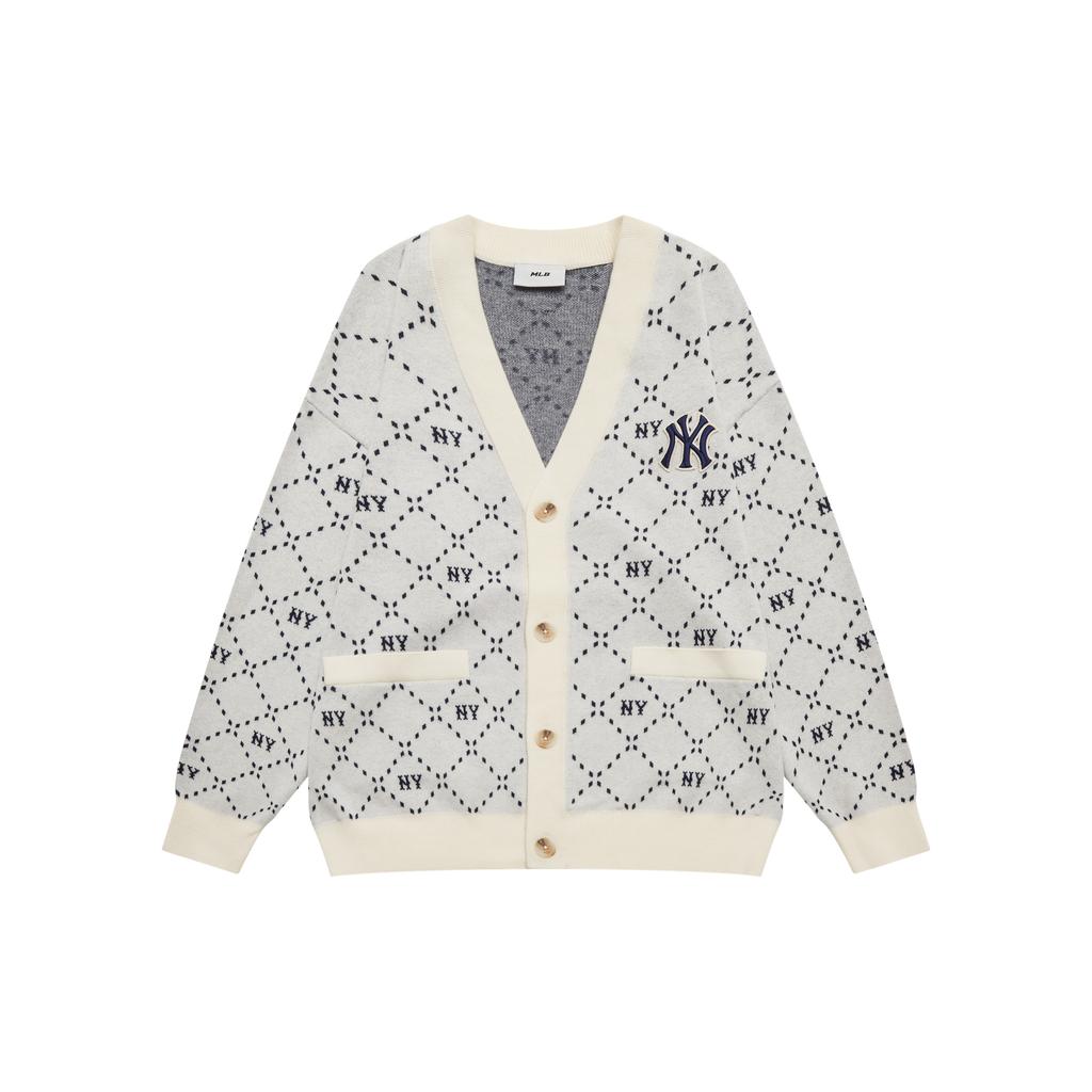 New MLB Knitwear Unisex Gray 3AKCM0134-50CRD