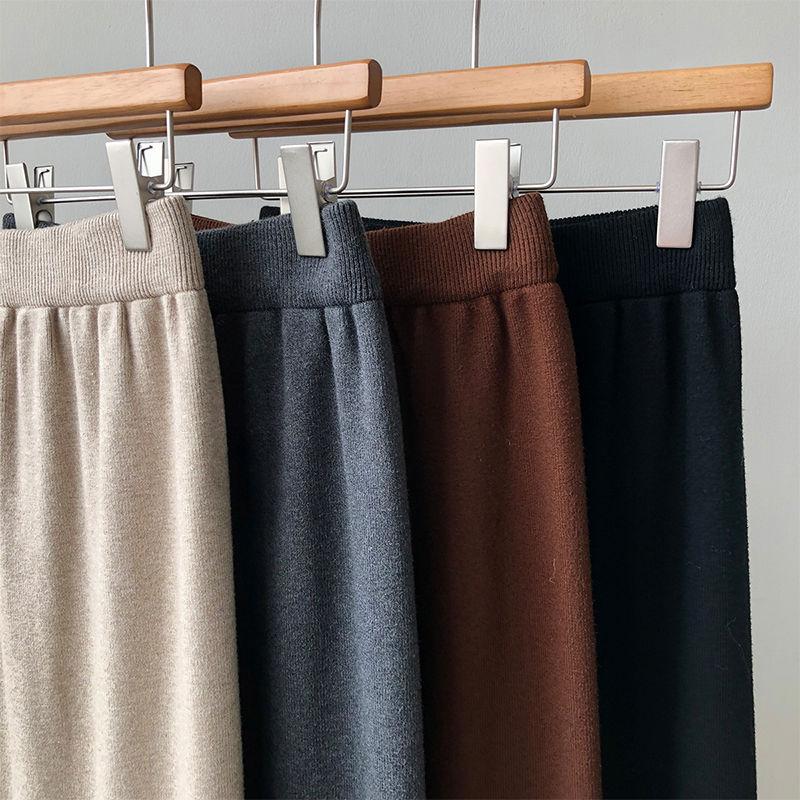High-End Luxury Fringed Women's Knitted Midi Skirt Elegant Straight Bodycon Skirt High Waist