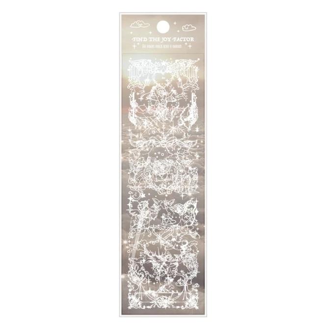 3 Sheets Butterfly Moon Star Stickers PET Transparent Decorative Stickers For Craft Album Journal Scrapbooking