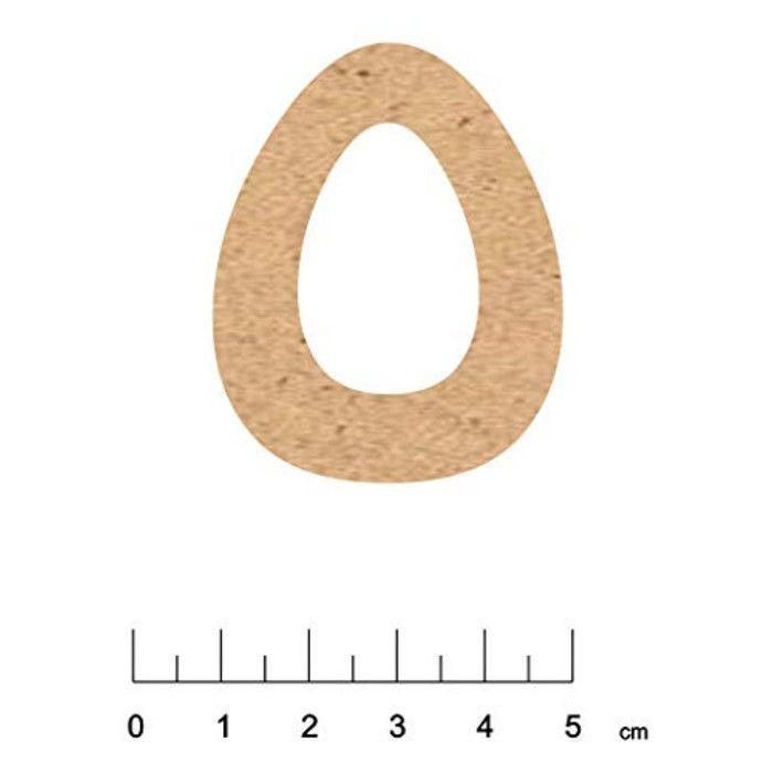 Alphabet en bois MDF adhésif 5 cm Lettre O