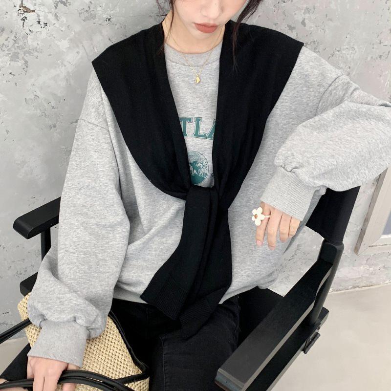 

Вязаная шаль женская весна-лето на открытом воздухе с однотонной маленькой шалью для комнаты с кондиционером, накладной воротник *100cm