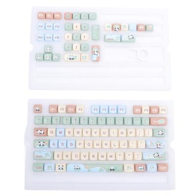 Ensemble de 112 touches de clavier en PBT, motif panda mignon, hauteur 9 mm, MCA, remplacement universel pour clavier DIY
