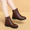 Winter Boots Women New Cold-proof and Warm Mother's Shoes Wedge Platform Casual Short Boots Fashion Round Toe Snow Boots
