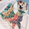 1pcs Dog Necklace Tie Cute Style Pet Dog Scarf Adjustable Size Dog Cat Bow Tie Pet Grooming Accessories Dog Cotton Bib Bandana