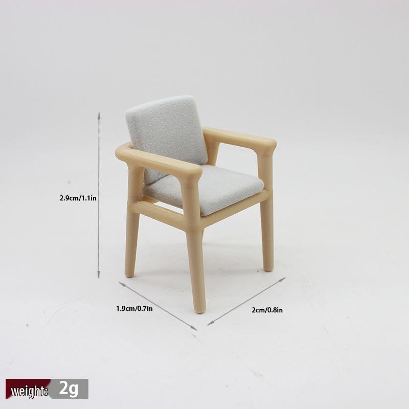 Miniature Dollhouse Dining Table and Chair Set - 12-Piece Scene Furniture Toy