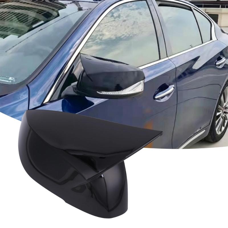 Side Mirror Housing Covers, Molded ABS Pair with Clearance Around Integrated Turn Signals After Adhesive Installation