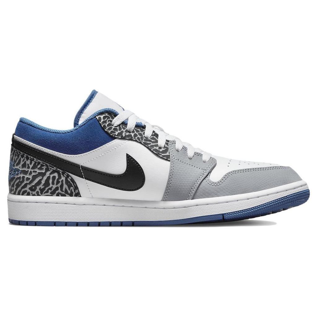 Sneakers Unisex Air Jordan 1 Low SE True Blue Bianco Nero Grigio Cemento DM1199-140