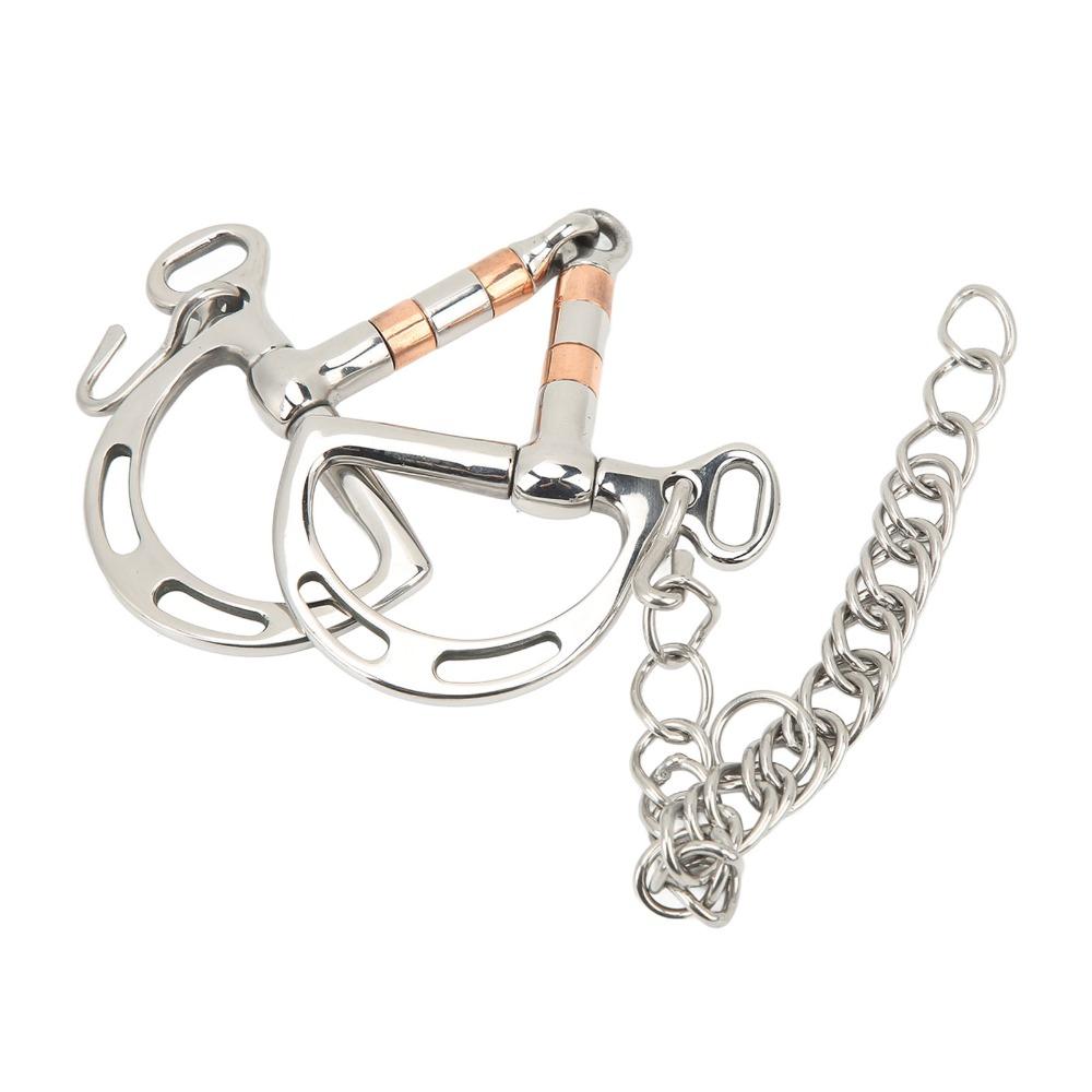 Copper Horse Snaffle Bit Durable Horse Mouth Bit Portable Stainless Steel Horse Bit  Horse Training