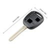 2 Buttons Toy43 Blade Car Remote Key Shell Fit For Toyota With Rubber Button Pad, Serviceable Car Key Housing