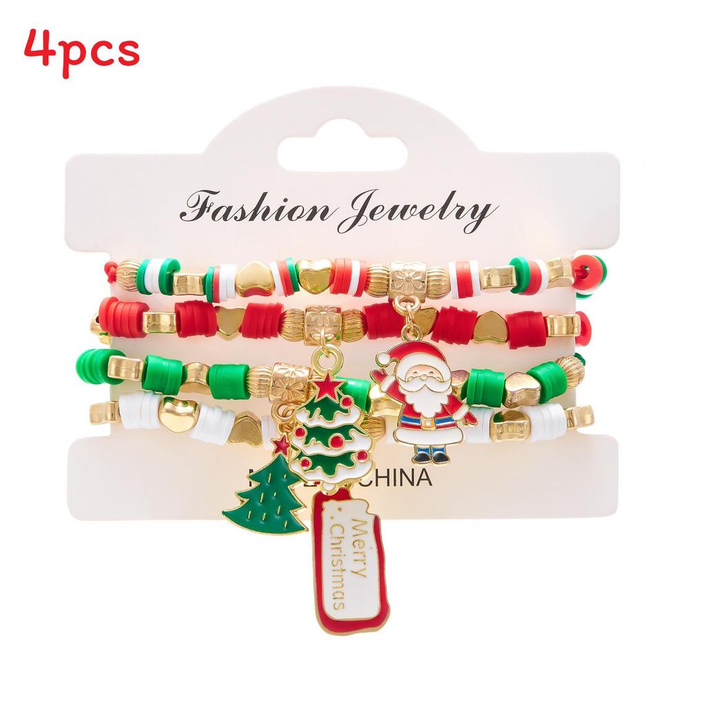 

Рождественские модные браслеты с рождественским колокольчиком и элементами оленя для женских праздничных аксессуаров Style 1