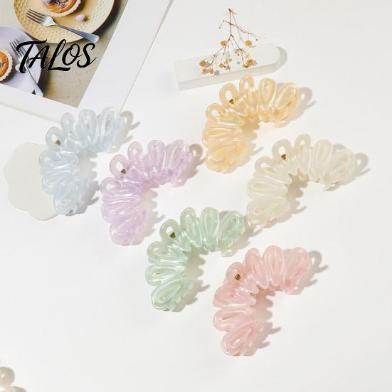 Stylish Hair Accessory Back Head Shark Clip, Large Hollow Petal Shape Claw, Bun Holder Claw For Commuting Accessory, Size Shower Clip for Thick