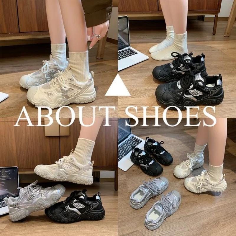 Fashion 2024 New High Appearance Foreign Style Comfortable Non-slip Breathable Sports Wear-resistant Women's Shoes Zapatillas De Mujer