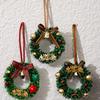 Merry Christmas Wreath Pendant With Bell Car Door Hanging Decoration Xmas Party Christmas Tree Decor Accessories