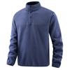 Men's Solid Color Buttons Stand Collar Sweatshirt Men's Sports Large Size Casual Sweatshirt