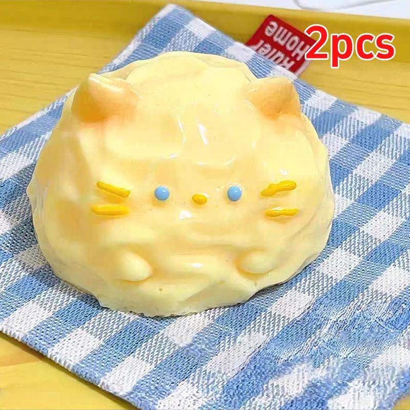 Cute Squishy Cat Pinching Pressure Ball Sensory Decompression Slow Rising Soft Office Home Decor Kid Adult Gifts Anxiety