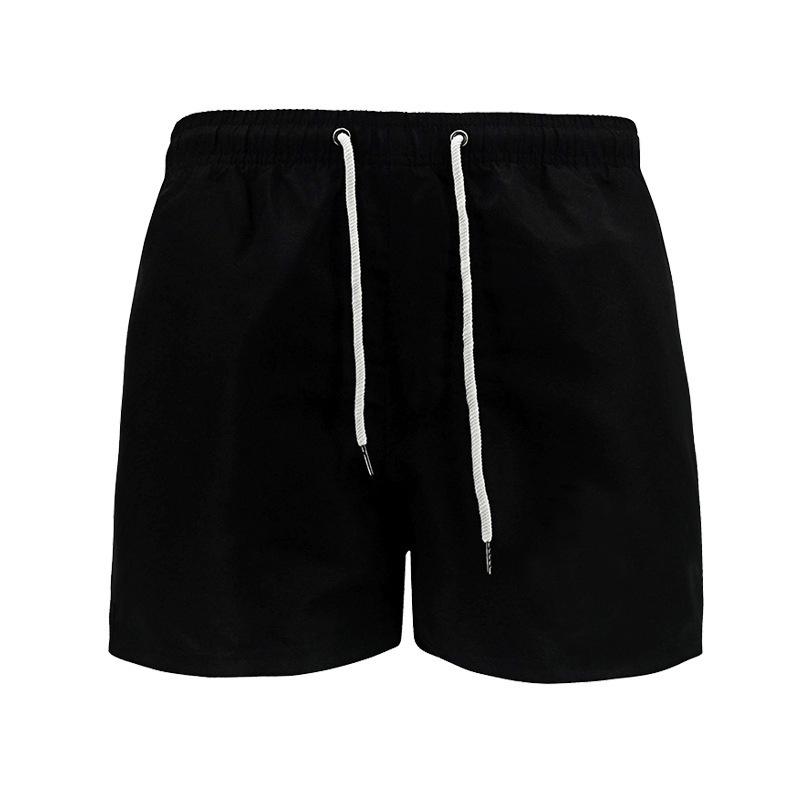 Summer Men's Casual Sports Shorts Solid Color Lace Up Mid Waist Beach Pants Men's Plus Size Shorts Men’s
