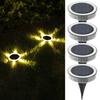1/2/4pcs 6LEDS Solar Ground Lights-Upgraded Solar Outdoor Lights Brightness Automatic Adjustment Camping Decorative Lights