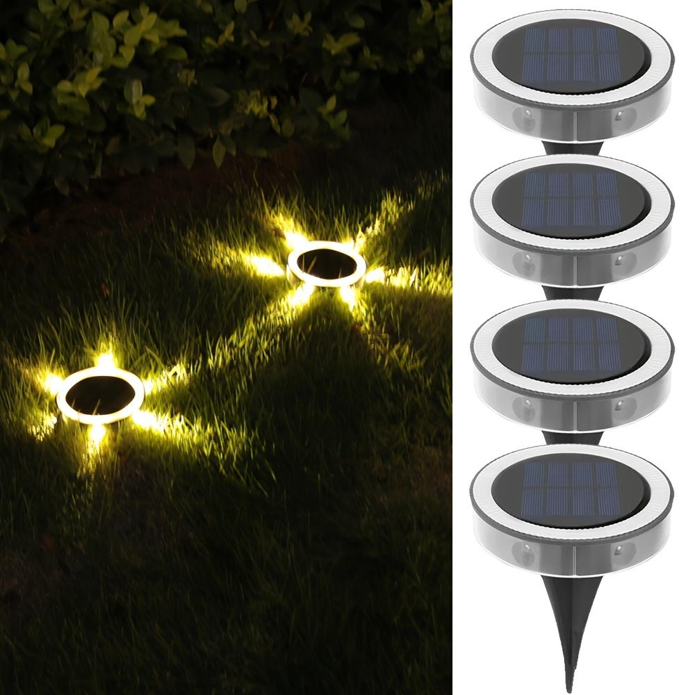 1/2/4pcs 6LEDS Solar Ground Lights-Upgraded Solar Outdoor Lights Brightness Automatic Adjustment Camping Decorative Lights