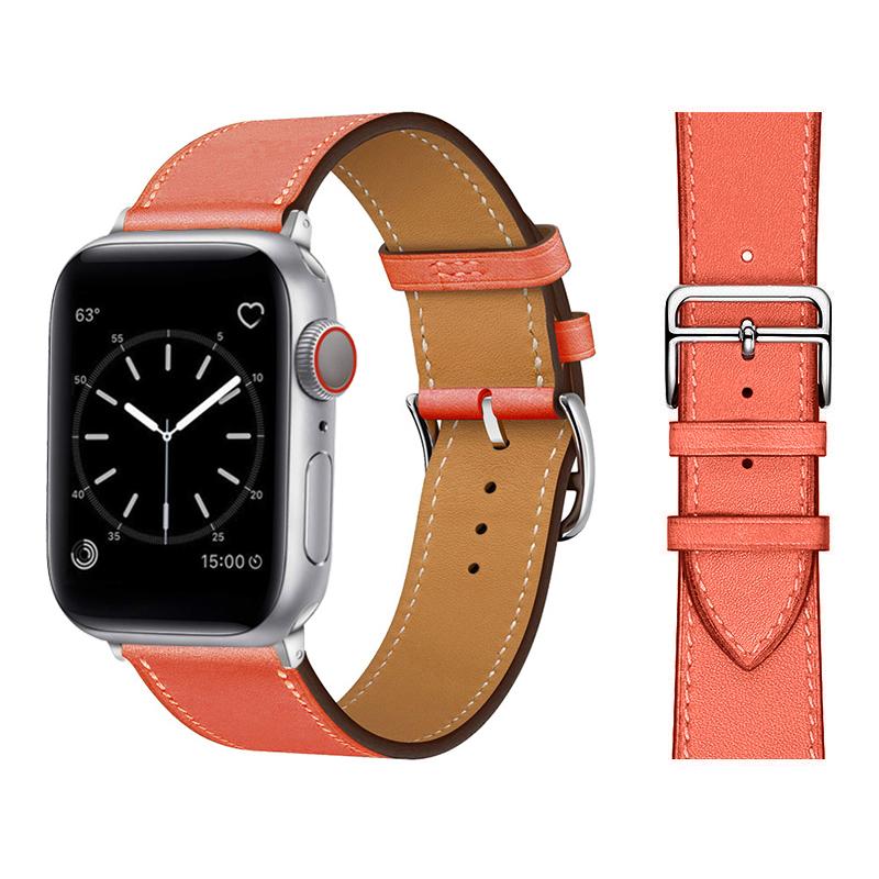 Leather Strap for Apple Watch Band 45mm 44mm 49mm 42mm 41mm 40mm Single Tour Correa Bracelet IWatch Series 9 7 8 6 5 4 SE Ultra