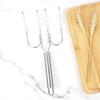 Meat Ham Roaster Stainless Steel Chicken Carving Fork Lifter Turkey Fork Barbecue Tool