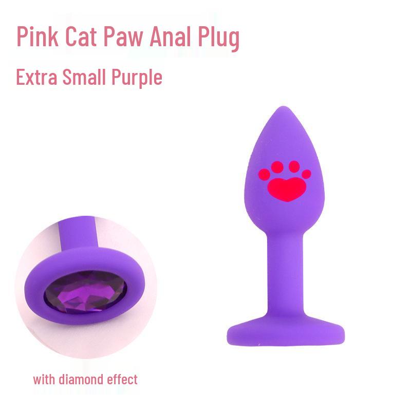 Silicone Cat Paw Anal Plug for Beginners - SM Training Anal Beads for Female Anus Dilation and Masturbation