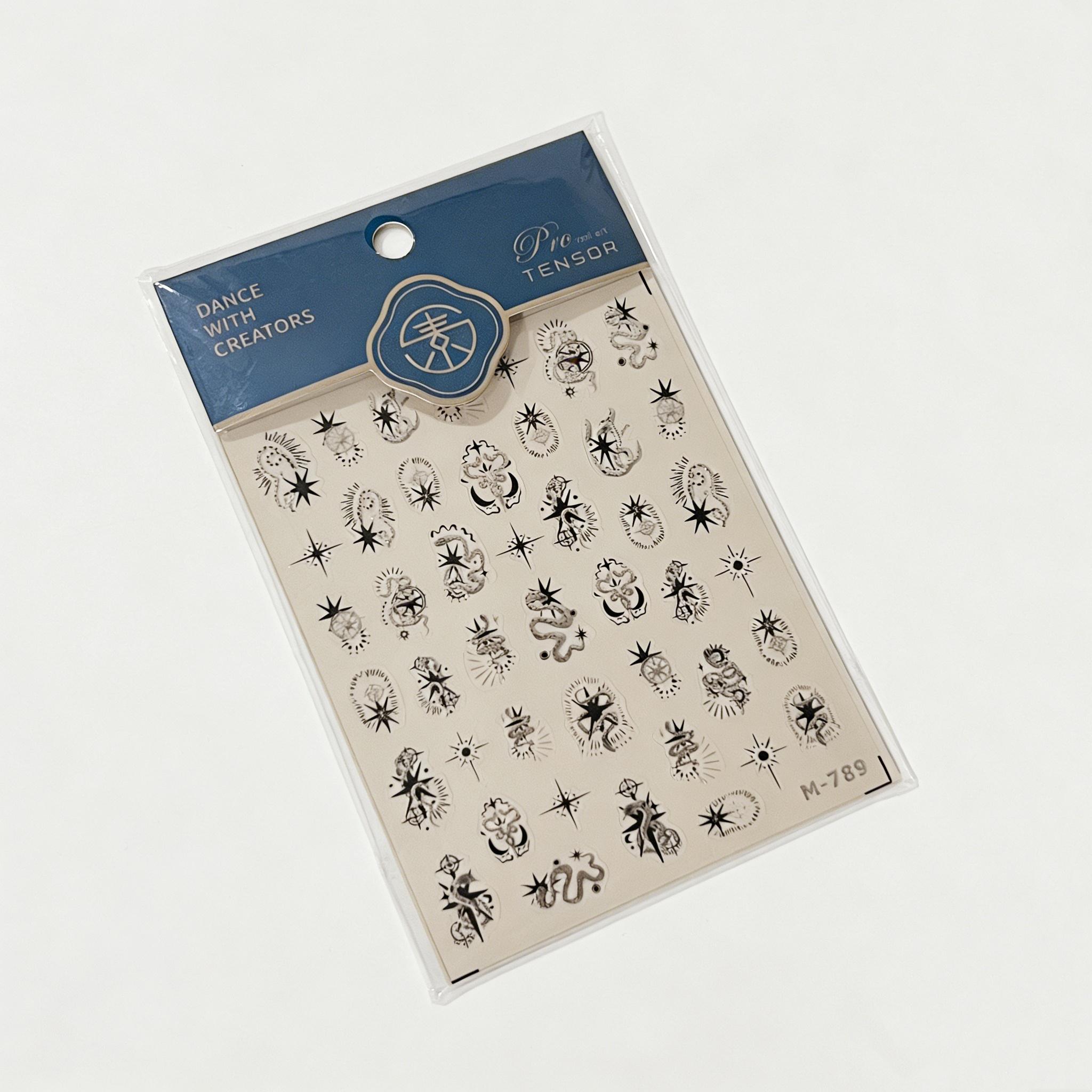

Iron Gold-Plated Nail Sticker Cartoon Cool Back Glue Pro Nail Sticker Gold-Plated Series