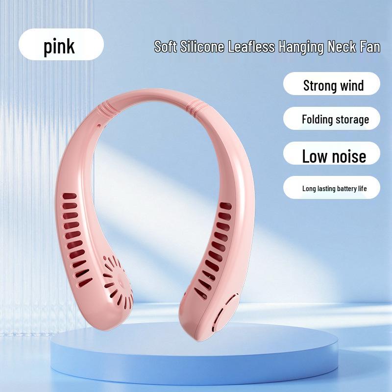 Leafless USB Neck Fan: High Power, Low Noise, Portable Turbine for Outdoor Cooling