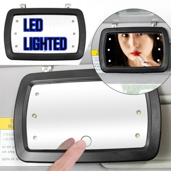 

Sun Visor Vanity Mirror PORTABLE 6 LED Lighted Car Interior Shade makeup Clip-On