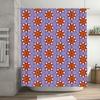 Modern 3D Printed Shower Curtain With Purple And Orange Floral Pattern Waterproof Fabric Bathroom Decor Size Customizable For Yo