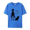 We Come In Peace Alien French Bulldog Tshirt Funny Fitted Puppy Lovers T Shirts Men Anime Printed Vintage Tee Tops Cotton