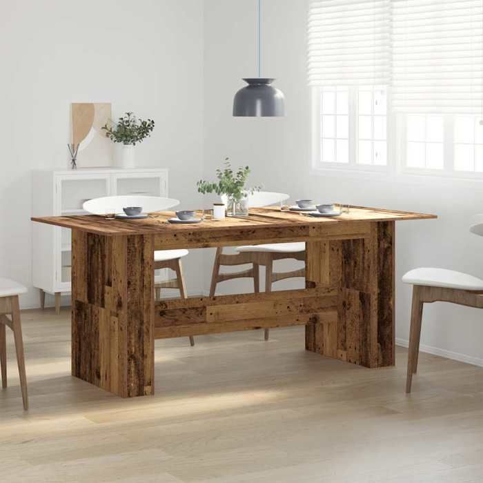 VidaXL Table à manger vieux bois 180x90x76 cm bois d'ingénierie, table, table de dîner, meuble à manger, table de cuisine, 855844