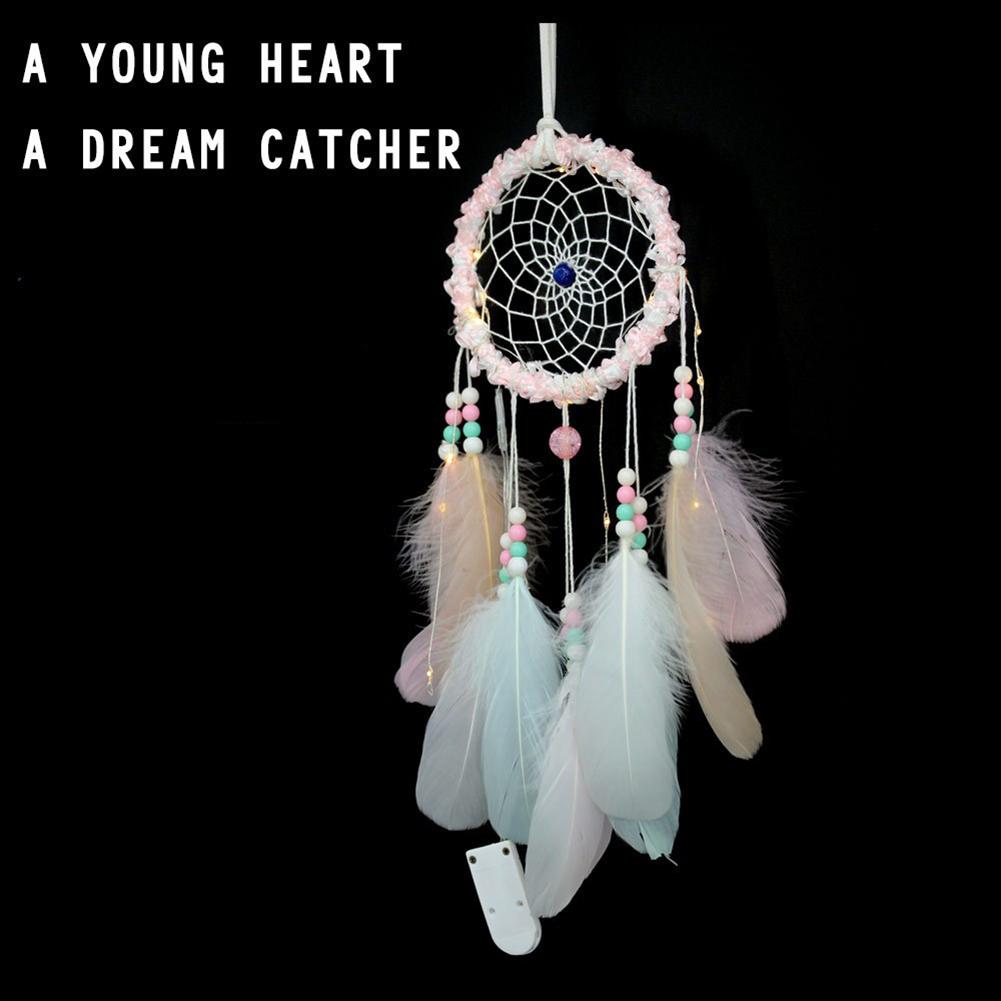 Natural Christmas Colorful Lights Home Decoration Single Ring Dream Catcher Hanging Decorations