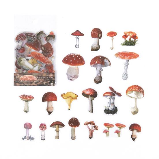 

40 шт. ПЭТ-наклейки Растение Цветок Гриб 8 Тем 20 Узоров Наклейки Конверт для Блокнота F