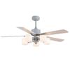 Nordic Style Silent Ceiling Fan Light with Chandelier for Living Room, Bedroom, or Restaurant.