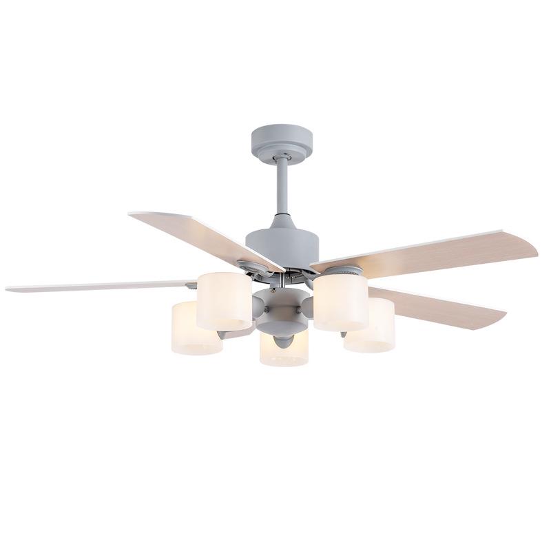 Nordic Style Silent Ceiling Fan Light with Chandelier for Living Room, Bedroom, or Restaurant.