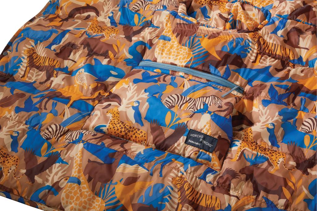 Thermarest Honcho Poncho Kids Animal Print Poncho Blanket