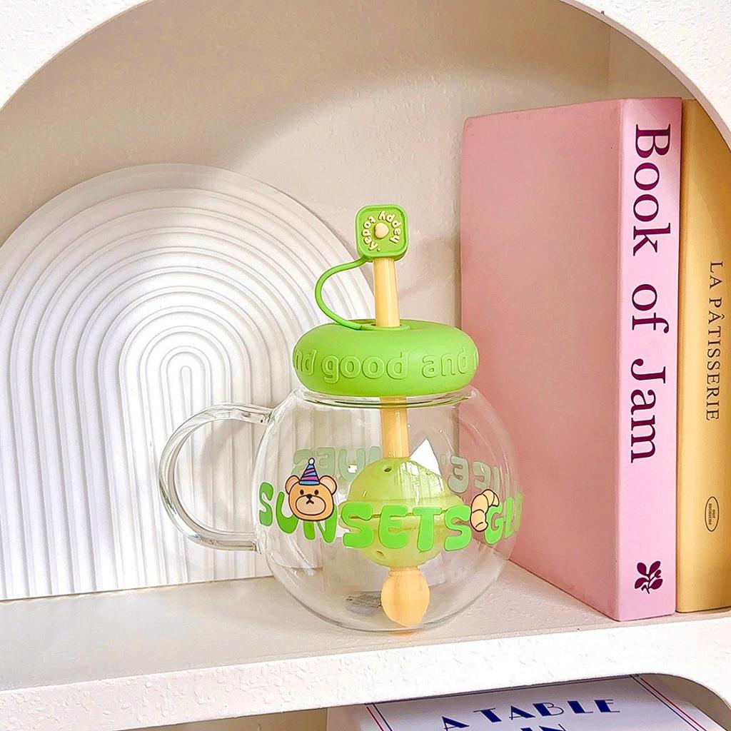 New glass cup girls high value double layer high temperature explosion proof fat planet cup