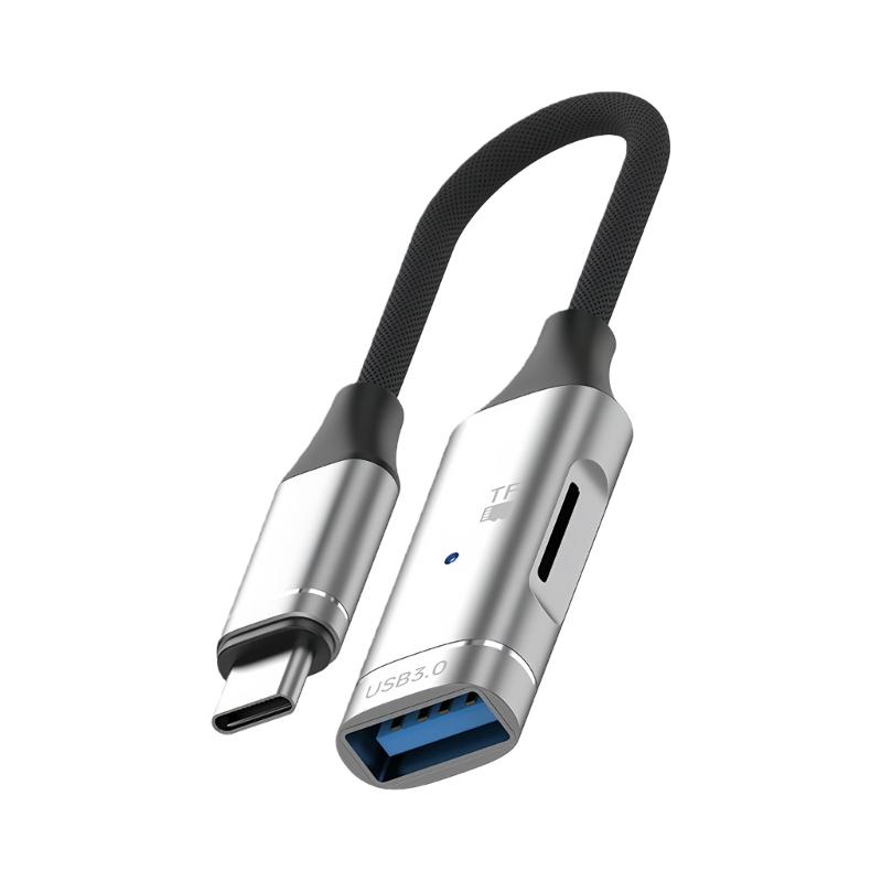 Type C To USB Adapter OTG Connectors TF Card Reader Slot Instantly Plugs Play For Mobile Phones Window Systems Laptops