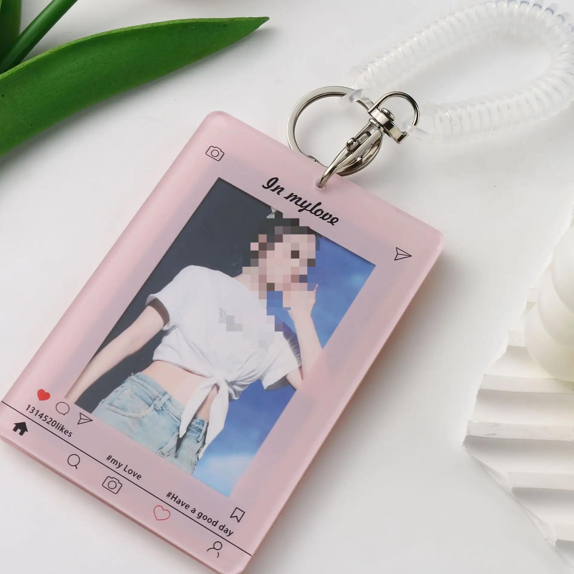 Шикарный корейский держатель для фотокарт Kpop Simplicity Macaroon Color Student ID Card — фото 7