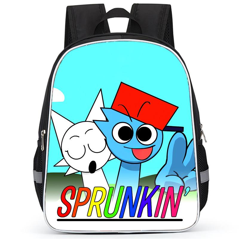 Rhythm Box Sprunki Game Anime Backpack Student School Bag Computer Bag